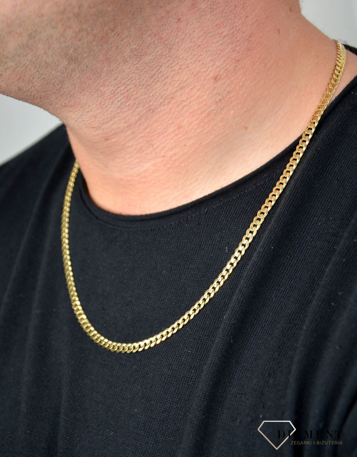 Złoty łańcuszek 585 pancerka 4,5 mm LA 532B 585 4,5mm ✅ Złoty łańcuszek o klasycznym splocie pancerki wykonany z najwyższej jakości złota próby 585.jpg